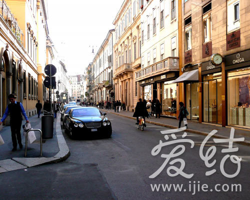 米兰Via Montenapoleone大街 米兰Via Montenapoleone大街